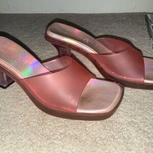 Mudd Pink Jelly Heels